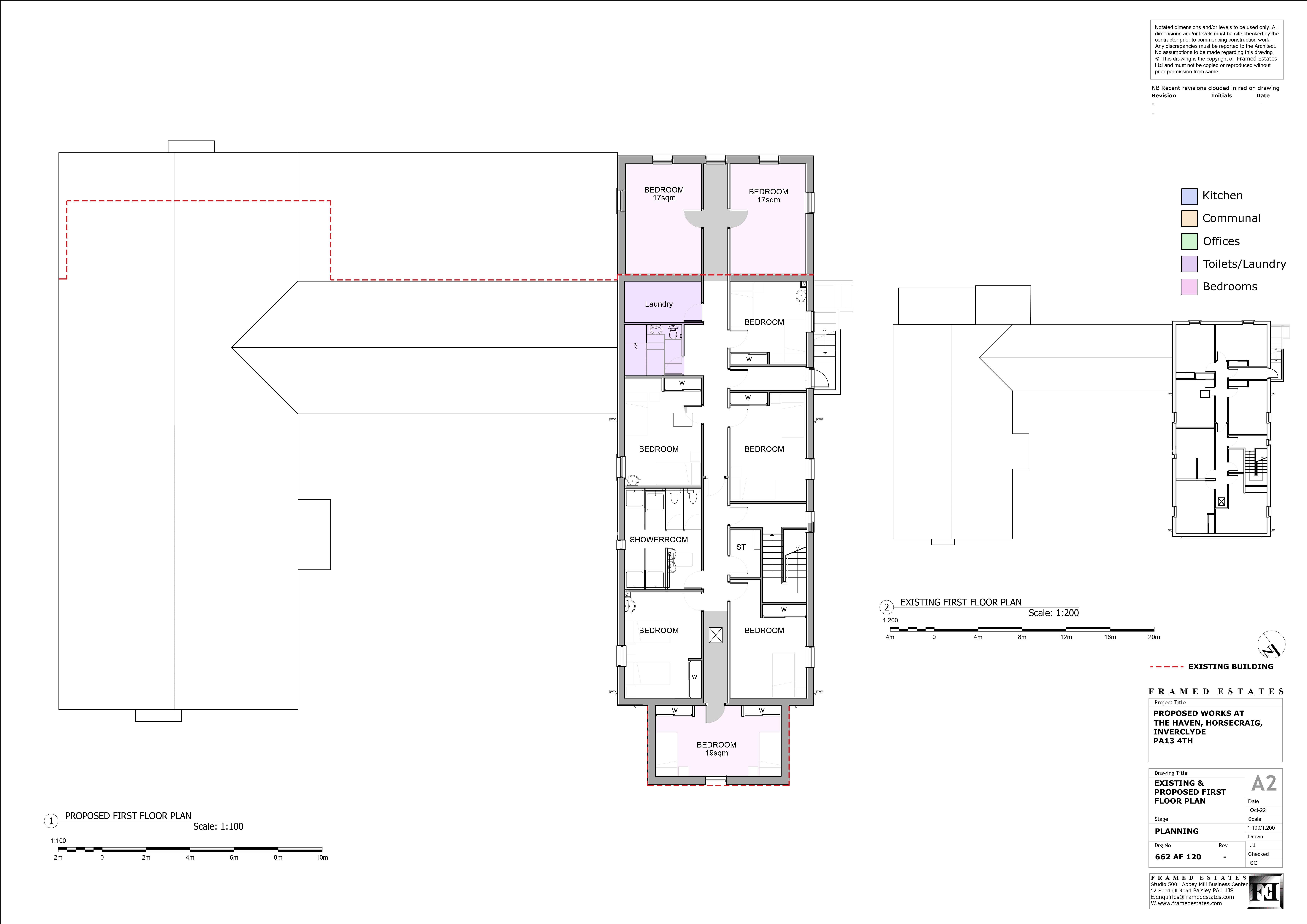 622 AP-120 EXISTING & PROPOSED FIRST FLOOR PLAN
